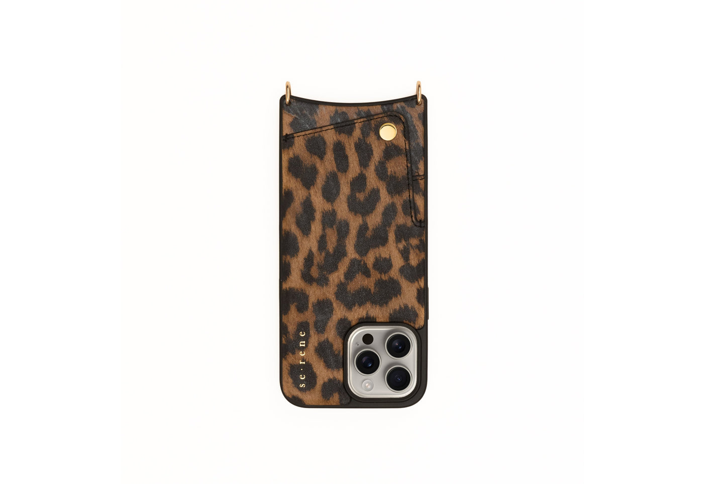 Leopard Print & Gold Phone Cover